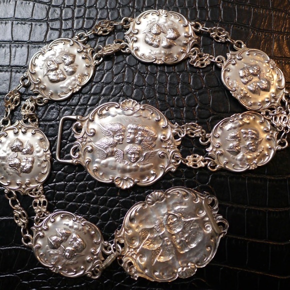 Antique Hallmarked Silver Reynolds Angels Christening Belt, Baptism Belt, Bab… - Picture 2 of 12